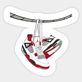 hang shoe retro Sticker